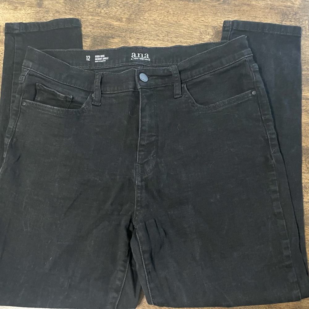 Black Ana High Rise Skinny Ankle Jeans